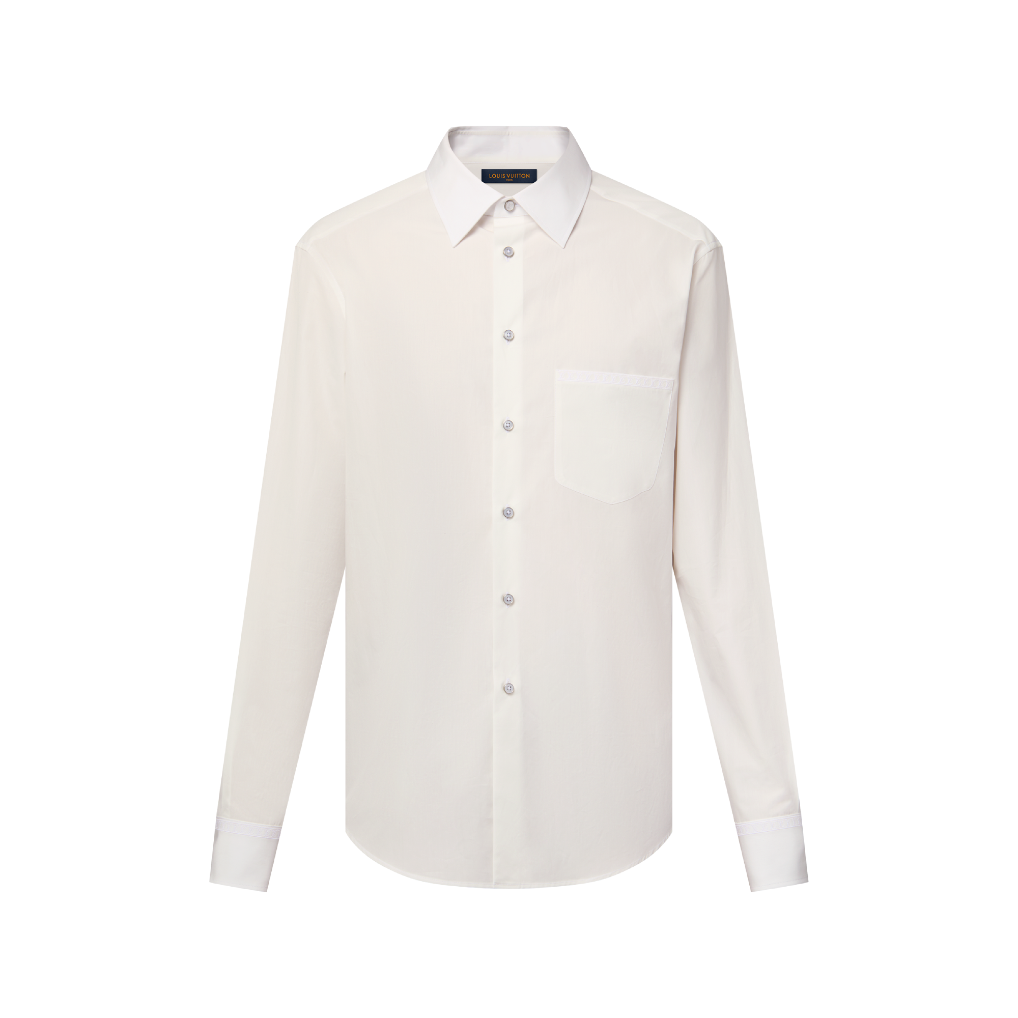 LOUIS VUITTON ホワイトシャツ M LOUIS VUITTON ホワイトシャツ M Monogram Jacquard Long-Sleeved